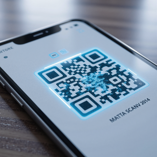 企业微信公众号二维码,圆形设计,中央显示企业标识,周围有商务风格装饰图案,浅灰色背景